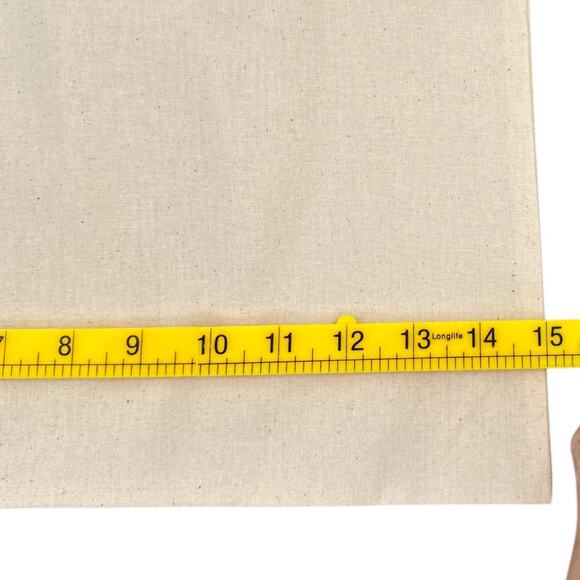 Tory‎ Burch Off White Drawstring Logo Ribbon Charm Designer Accessory Dust Bag - Picture 5 of 5